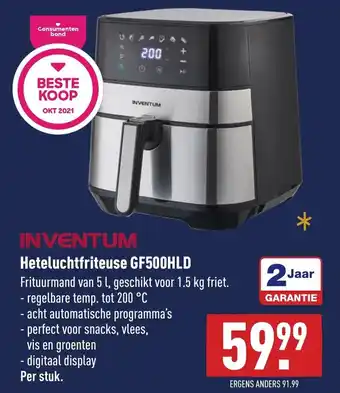 ALDI INVENTUM Hetelucht Friteuse | GF500HLD aanbieding