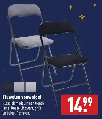 ALDI Fluwelen vouwstoel aanbieding