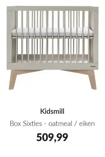 Babypark Kidsmill Box Sixties oatmeal eiken aanbieding