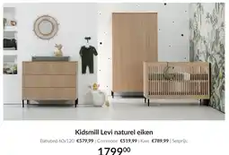 Babypark Kidsmill Levi naturel eiken aanbieding