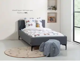 Babypark Kidsmill Square+ bed respiro grey aanbieding