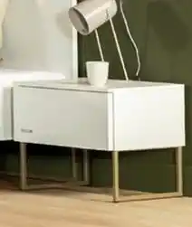 Babypark Kidsmill Intense wit / painted brass Nachtkastje aanbieding