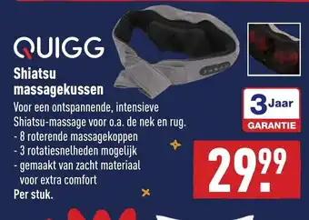 ALDI Quigg Shiatsu massagekussen aanbieding