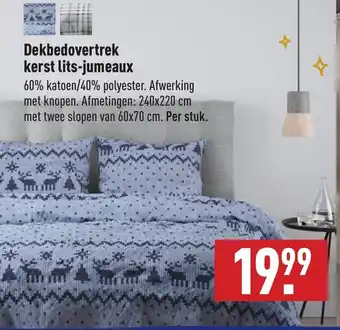 ALDI Dekbedovertrek Kerst Lits-jumeaux 240*220 aanbieding