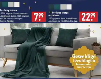 ALDI Cordyroy shepra maxideken aanbieding