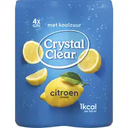Albert Heijn Crystal Clear Lemon blik 4-pack aanbieding