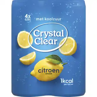 Albert Heijn Crystal Clear Lemon blik 4-pack aanbieding