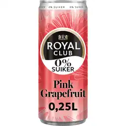Albert Heijn Royal Club Pink grapefruit 0% suiker aanbieding