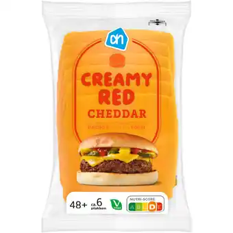 Albert Heijn AH Creamy red cheddar 48+ plakken aanbieding