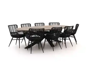 Kees Smit Intenso Asti/Rough-Y Ellips 280cm dining tuinset 9-delig aanbieding