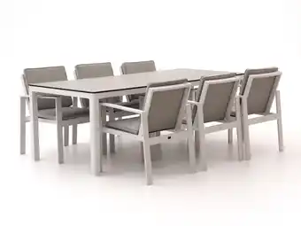 Kees Smit Bellagio Vezzano/La Fonte 220cm dining tuinset 7-delig aanbieding