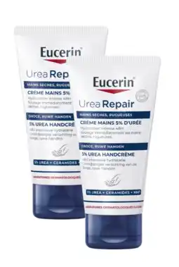 De Online Drogist Eucerin Urearepair 5% Urea Handcrème Duoverpakking 2x75ML aanbieding