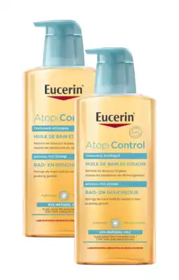 De Online Drogist Eucerin AtopiControl Bad en Doucheolie Duoverpakking 2x400ML aanbieding