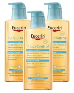 De Online Drogist Eucerin AtopiControl Bad en Doucheolie Multiverpakking 3x400ML aanbieding