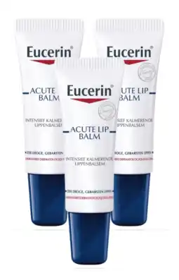 De Online Drogist Eucerin Acute Lip Balm Multiverpakking 3x10ML aanbieding
