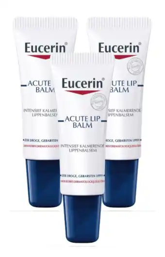De Online Drogist Eucerin Acute Lip Balm Multiverpakking 3x10ML aanbieding