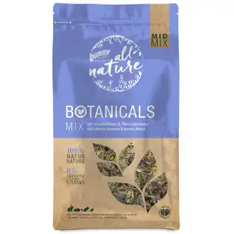 Zooplus 3 x 150 g Bunny All Nature Botanicals Mid Mix Hibiscusbloemen & Peterselie stengels aanbieding