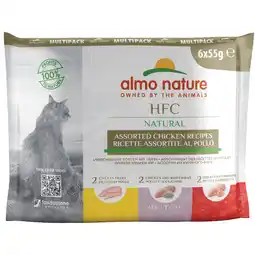 Zooplus 5 + 1 gratis! Almo Nature HFC Natural natvoer voor katten 6 x 55 g aanbieding