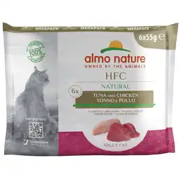 Zooplus 5 + 1 gratis! Almo Nature HFC Natural natvoer voor katten 6 x 55 g aanbieding
