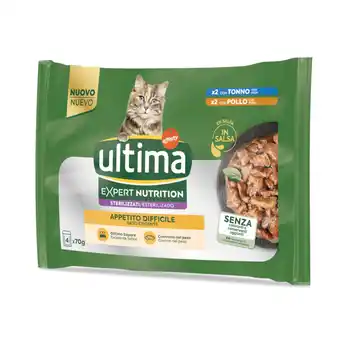 Zooplus Voordeelpakket: 48x70g Ultima Cat Expert Nutrition Tonijn & Kip natvoer voor katten aanbieding