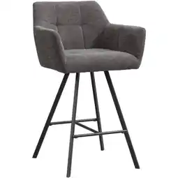 Leen Bakker Barkruk Clint - antraciet - Leen Bakker aanbieding