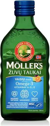 Amazon Möller's Omega-3 Levertraan Tutti Frutti (250ml) aanbieding