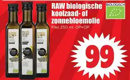 Dirk RAW biologische koolzaad of zonnebloemolie aanbieding