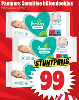 Dirk Pampers Sensitive billendoekjes aanbieding