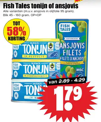 Dirk Fish Tales tonijn of ansjovis aanbieding