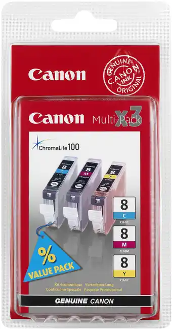 MediaMarkt Canon Cli-8 Cmy Multipack aanbieding