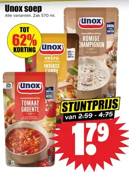 Dirk Unox soep aanbieding