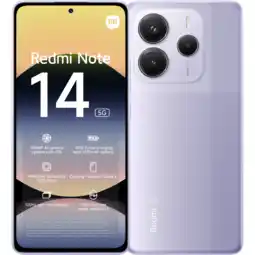 MediaMarkt Xiaomi Redmi Note 14 - 5g 256gb Lavender Paars 256 Gb aanbieding