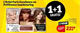 Kruidvat L'Oréal Paris Excellence en Préférence haarkleuring aanbieding