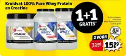 Kruidvat Kruidvat 100% Pure Whey Protein en Creatine aanbieding
