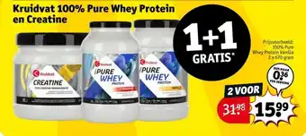 Kruidvat Kruidvat 100% Pure Whey Protein en Creatine aanbieding