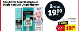 Kruidvat Cool Silver Kleurshampoo en Magic Retouch Uitgroeispray aanbieding
