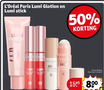 Kruidvat L'Oréal Paris Lumi Glotion en Lumi stick aanbieding