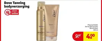 Kruidvat Dove Tanning bodyverzorging aanbieding