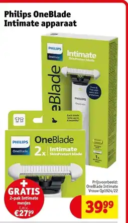 Kruidvat Philips OneBlade Intimate apparaat aanbieding