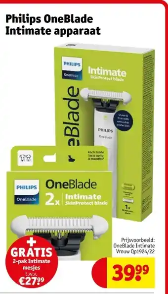 Kruidvat Philips OneBlade Intimate apparaat aanbieding