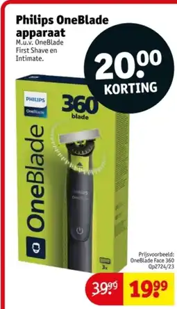 Kruidvat Philips OneBlade apparaat aanbieding