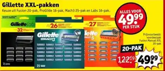 Kruidvat Gillette XXL-pakken aanbieding