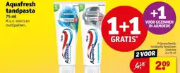 Kruidvat Aquafresh tandpasta aanbieding