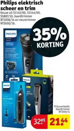 Kruidvat Philips elektrisch scheer en trim aanbieding