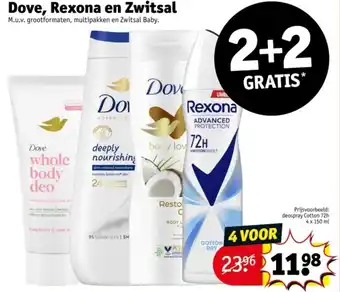 Kruidvat Dove, Rexona en Zwitsal aanbieding