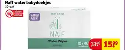 Kruidvat Naïf water babydoekjes aanbieding