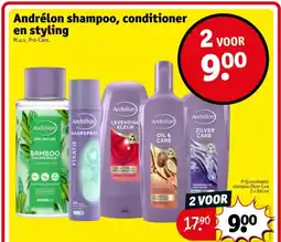 Kruidvat Andrélon shampoo, conditioner en styling aanbieding