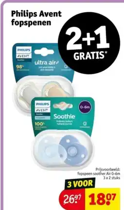 Kruidvat Philips Avent fopspenen aanbieding