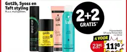 Kruidvat Got2b, Syoss en Taft styling aanbieding