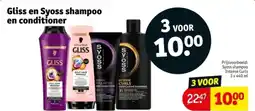 Kruidvat Gliss en Syoss shampoo en conditioner aanbieding